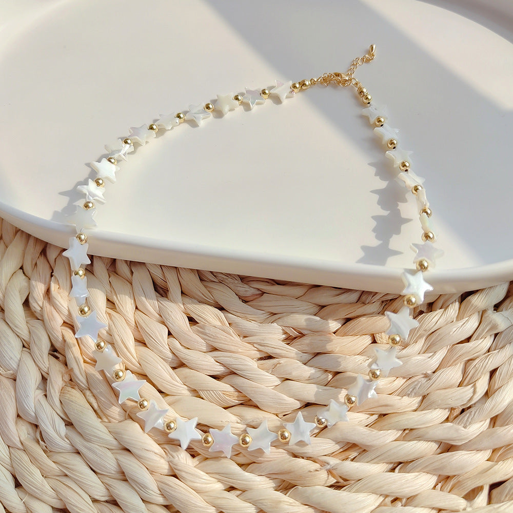 Mother Of Pearl Star Necklace