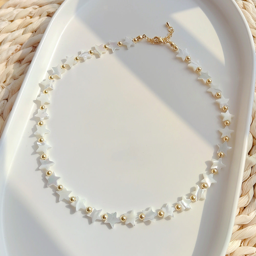 Mother Of Pearl Star Necklace